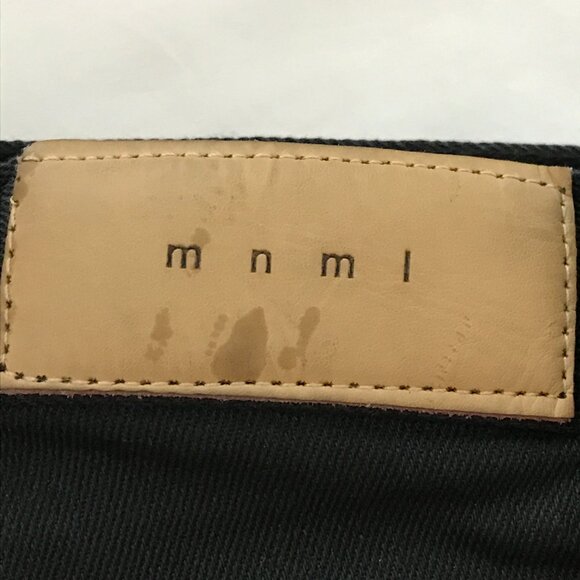 MNML Skinny Jeans Men 31x30 Black Mid Rise Zip Ankle Button Fly Stretch - Picture 3 of 12